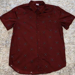 Marvel Deadpool print button down shirt size XL